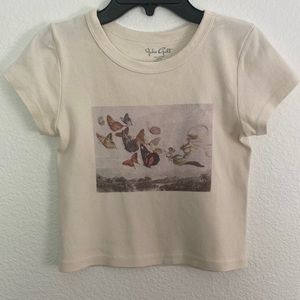Brandy Melville Butterfly Fairy Cropped Top